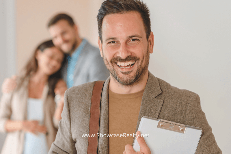 A knowledgeable agent in an apartment presenting prime Charlotte North Carolina homes for sale.