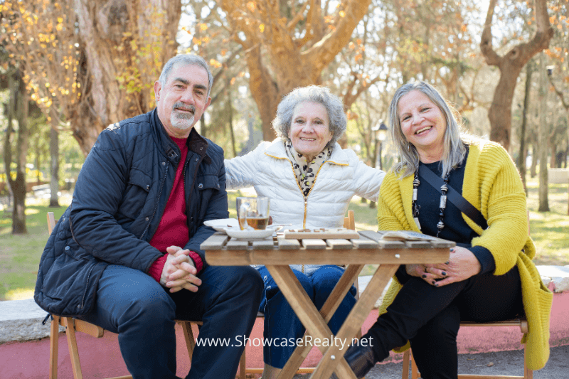 Senior couple enjoying their homestead in a beautiful Charlotte NC home for sale, perfect for retirement living.
