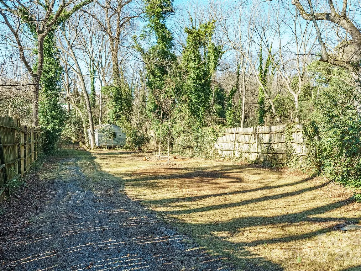 Level fenced backyard. Shedconverys Charlotte,North Carolina,Open House